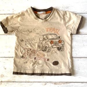 Baby Boys 18-24m Shirt Short Sleeves George Brand Adventure Jeep Print 18m 24m